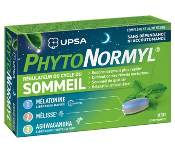 Phytonormyl Sommeil UPSA - boîte de 30 comprimés