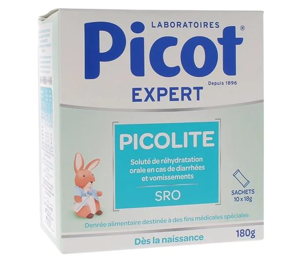 Picolite soluté de réhydratation Picot - boîte de 10 sachets de 18g