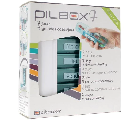 Piluliers journaliers 7 jours Pilbox - 4 grandes cases par jour