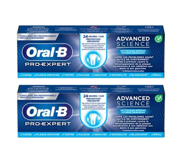 Pro Expert Protection 24h Dentifrice Oral-B - lot de 2 tubes de 75ml