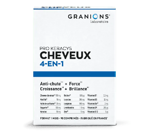 Pro Keracys cheveux 4en1 Granions - boite de 90 comprimés