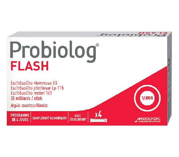 Probiolog Flash Mayoly Spindler - boîte de 4 sticks orodispersibles
