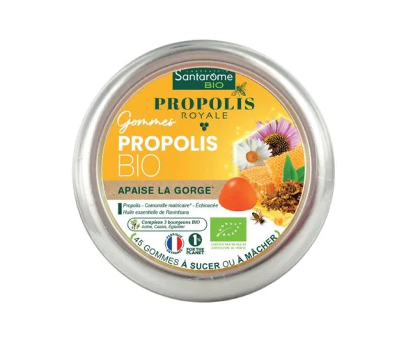 Propolis Royale Propolis Gommes bio Santarome - boîte de 45 gummies