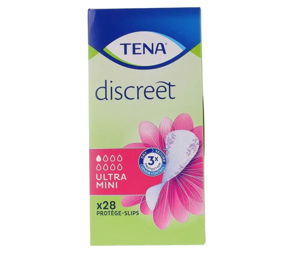 Protège-slips Lady ultra mini Discreet Tena - boîte de 28 protège-slips
