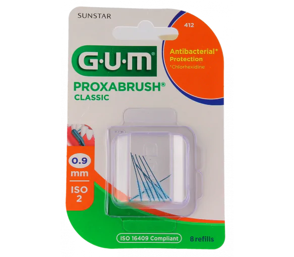 Proxabrush Recharges brossettes interdentaires 0.9mm Gum - boîte de 8 recharges