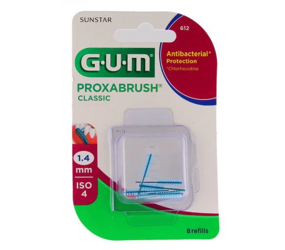 Proxabrush Recharges brossettes interdentaires 1.4mm Gum - boîte de 8 recharges