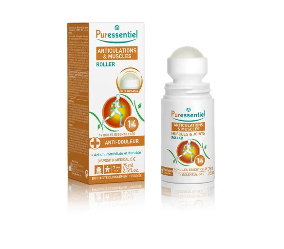 Articulations & Muscles Roller aux 14 huiles essentielles Puressentiel - roll-on de 75 ml