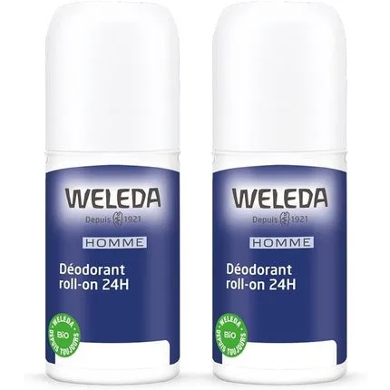 Weleda Men Deodorant Roll-On 24h 50ml - Pack of 2