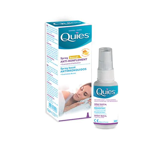 Anti-ronflement spray buccal goût miel citron Quies - spray de 70 ml