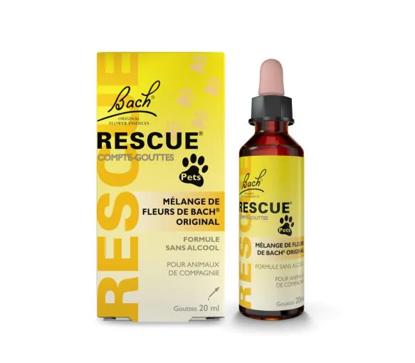 Rescue Pets Fleurs de Bach​ - flacon compte-gouttes de 20ml