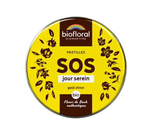 SOS jour serein goût citron Biofloral - boite de 165 pastilles