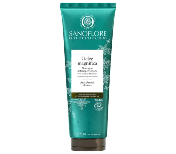Gelée magnifica nettoyant anti-imperfections bio Sanoflore - tube de 120 ml
