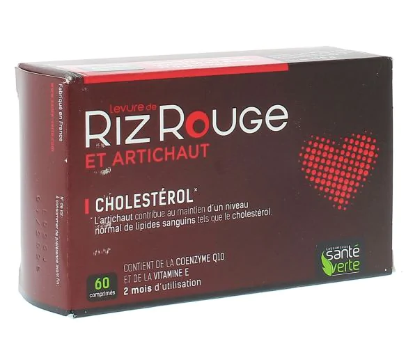Levure de riz rouge formule renforcée Santé verte - 60 comprimés