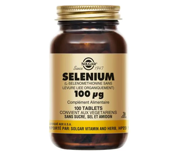 Selenium 100 µg Solgar - boîte de 100 comprimés