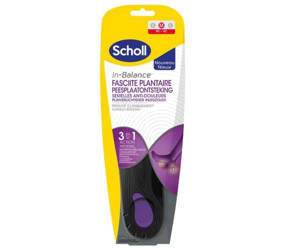 Semelles In-Balance anti-douleurs fasciite plantaire Scholl - 1 paire