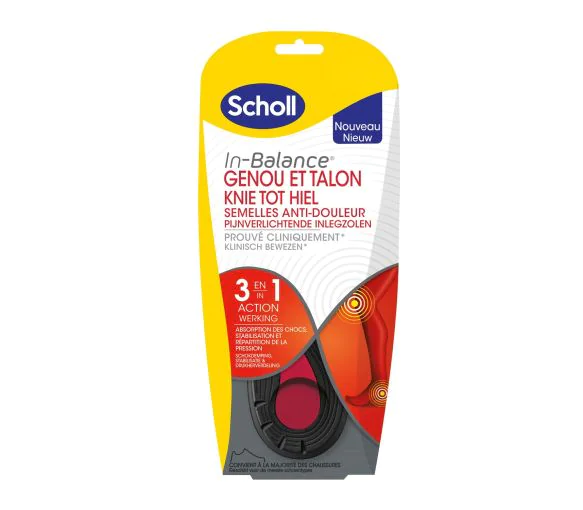 Semelles anti-douleur genou et talon Scholl - une paire de semelles taille 40-42