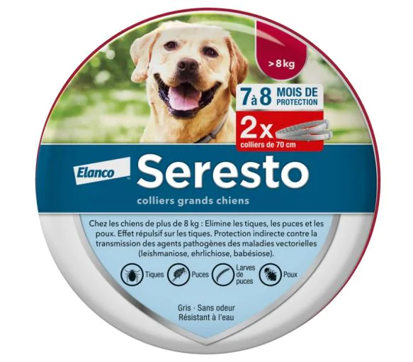 Seresto collier grands chiens Elanco - 2 colliers