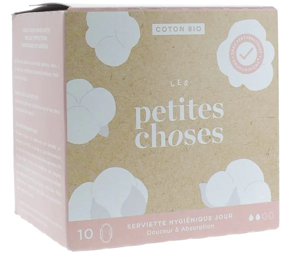 Serviettes Hygiéniques Coton Bio Normal Les Petites Choses - boîte de 10 serviettes