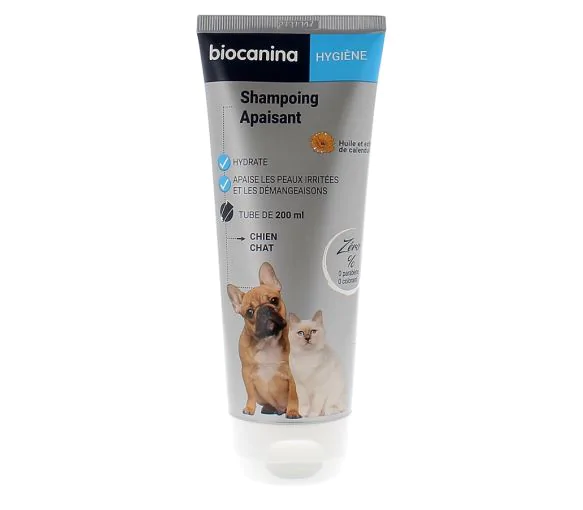 Shampoing apaisant chien et chat Biocanina - tube de 200 ml