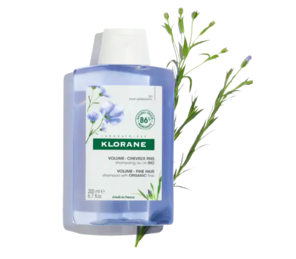 Shampoing volume au lin bio Klorane - flacon de 200ml