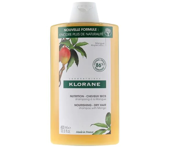 Shampoing nutrition à la mangue pour cheveux secs Klorane - flacon de 400ml