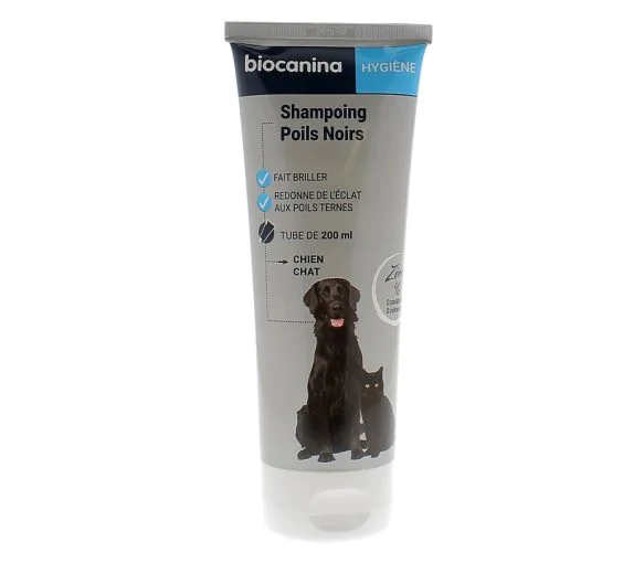 Shampoing poils noirs chien et chat Biocanina - tube de 200 ml