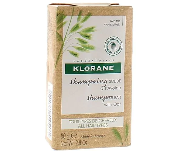 Shampoing solide à l'avoine Klorane - pain de 80 g