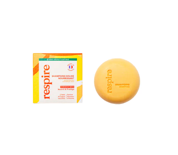 Shampoing solide cheveux secs Douceur d’Avoine Respire - pain de 75g