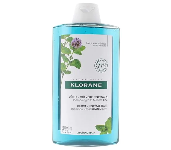 Shampooing détox anti-pollution Menthe Aquatique bio Klorane - flacon de 400ml