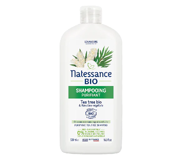 Shampooing purifiant Tea Tree bio Natessance - flacon de 500ml