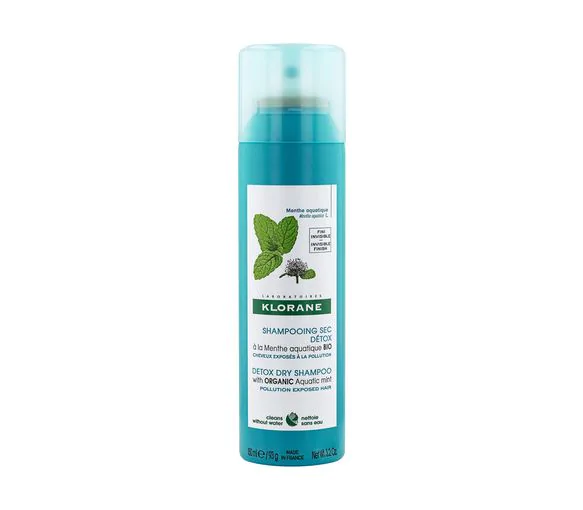 Shampooing sec détox menthe aquatique bio Klorane - spray de 150 ml