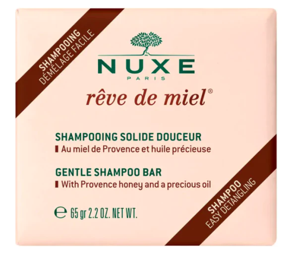 Shampooing solide douceur Rêve de miel Nuxe - pain de 65g