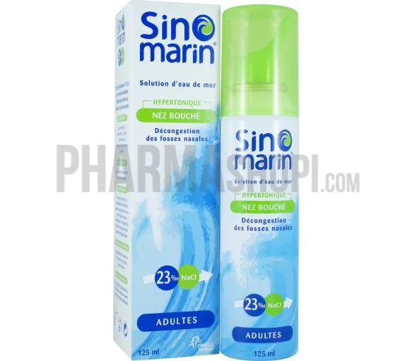 Sino marin solution d'eau de mer hypertonique adultes - spray de 125 ml