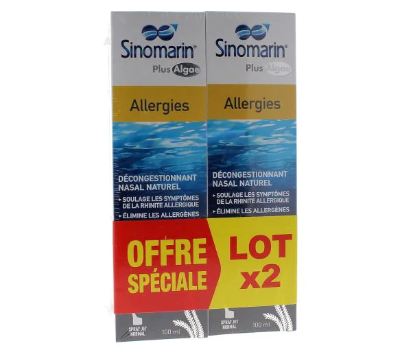 Sinomarin Plus Algae Spray nasal allergies Gifrer - lot de 2 sprays de 100ml