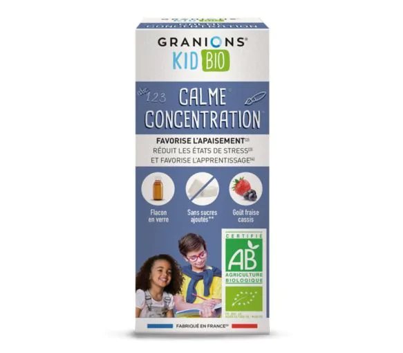 Sirop calme & concentration kid bio Granions - flacon de 125ml