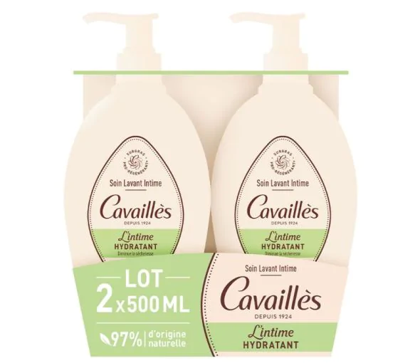 Soin toilette intime sècheresse Rogé Cavaillès - lot de 2 flacons-pompe de 500ml