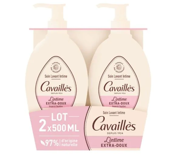 Soin toilette intime extra-doux Rogé Cavaillès - lot de 2 flacons de 500 ml