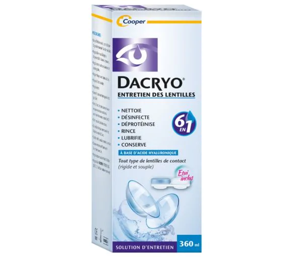 Solution d'entretien lentilles Dacryo Cooper - flacon de 360 ml
