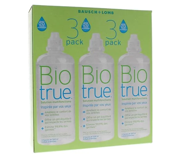 Solution multifonctions Bio True - lot de 3 flacons de 300 ml