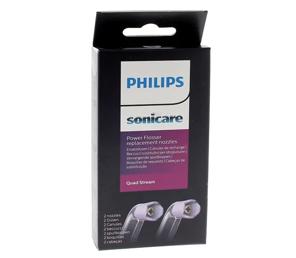 Sonicare Canules Quad Stream Power Flosser Philips - boîte de 2 canules de rechange