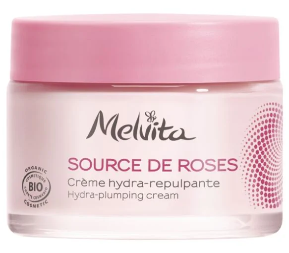 Source de Roses Crème hydra-repulpante bio Melvita - pot de 50 ml
