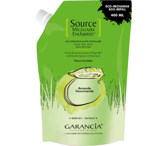 Source Micellaire Enchantée eau démaquillante amande douce Garancia - éco-recharge de 400 ml
