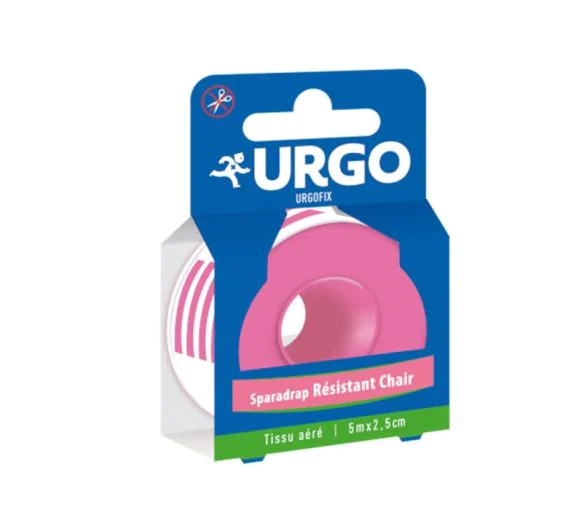 Sparadrap tissé chair Urgofix - 1 rouleau de 2,5cmx5m