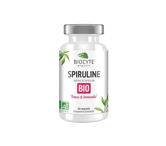 Spiruline bio tonus et immunité Biocyte - pilulier de 60 comprimés