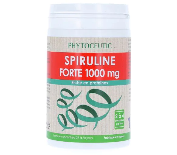 Spiruline forte 1000 mg Phytoceutic - boîte de 100 comprimés