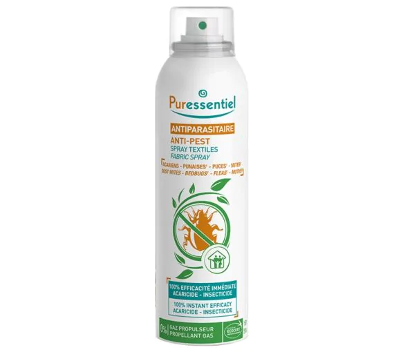 Spray Antiparasitaire pour textiles Puressentiel - spray de 150 ml