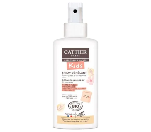 Spray Kids démêlant Parfum Fleur de guimauve bio Cattier - spray de 200 ml