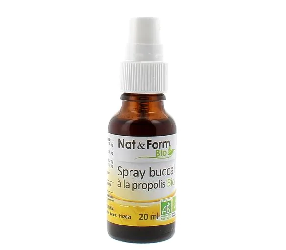 Spray buccal à la propolis BIO Nat & Form - spray de 20 ml