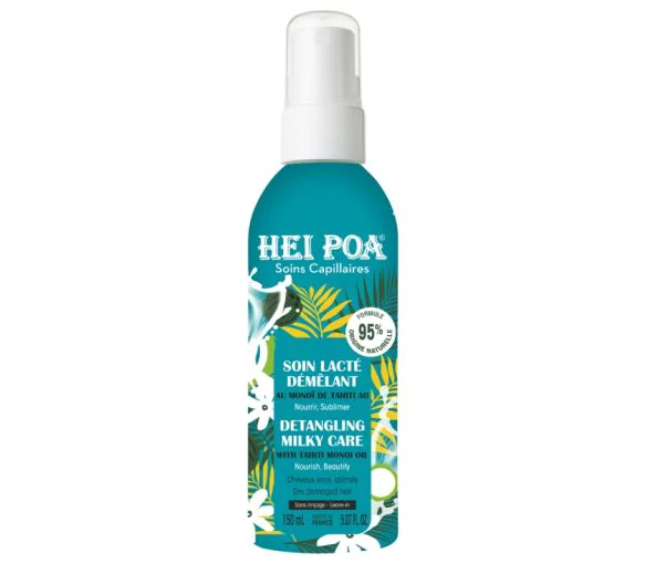 Soin lacté démêlant cheveux secs et abimés Hei Poa - spray de 150ml