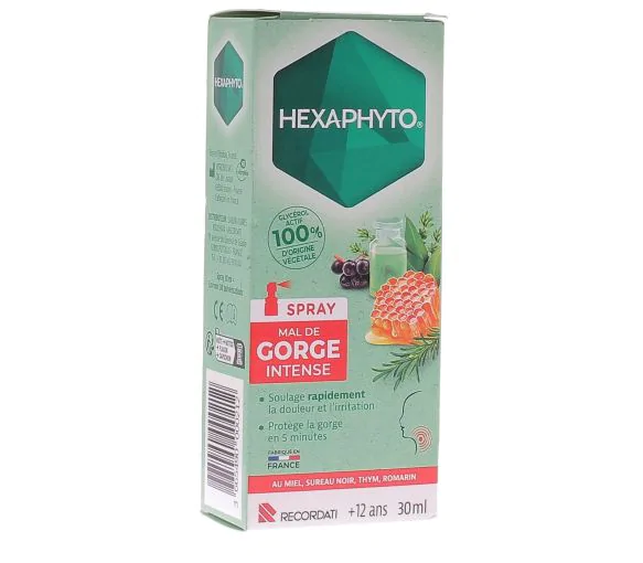 Spray mal de gorge intense Hexaphyto - spray de 30ml